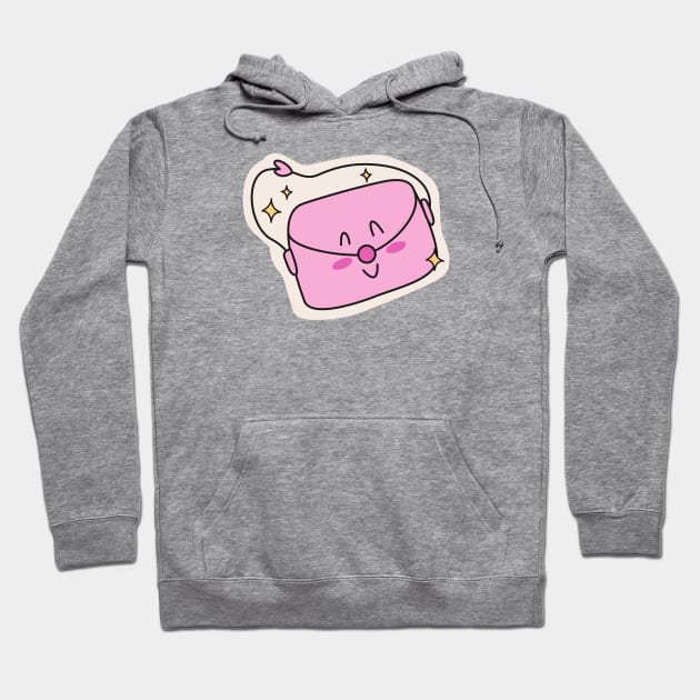 Cute pink handbag design Hoodie by BrightLightArts